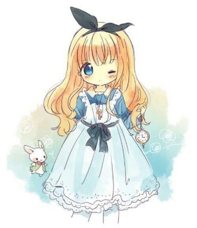 Аниме фон Алиса в стране чудес