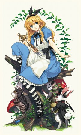 Алиса в стране чудес аниме с кроликом