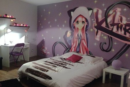 Комната для подростка в стиле аниме
