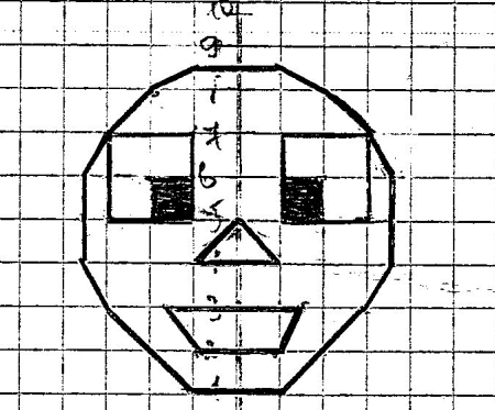 Череп рисунок по координатам