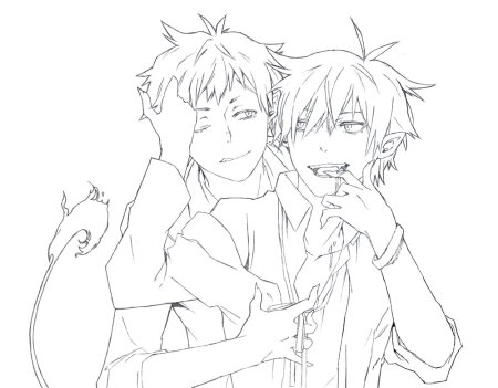 Аниме раскраска Рин Окумура