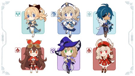 Эмбер Геншин Чиби стикер