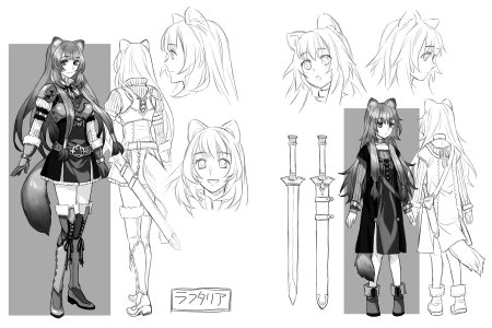 Рисунки аниме герой щита