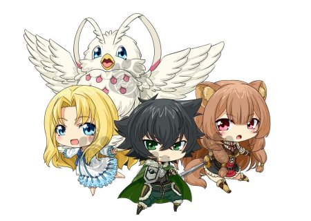 Восхождение героя щита Рафталия карандашом