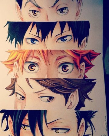 Хината волейбол глаза