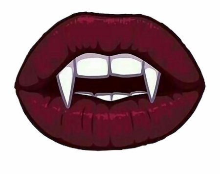 Нарисовать губы вампира