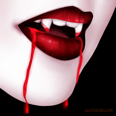 Нарисованный рот с зубами