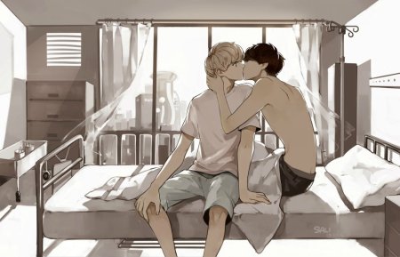 Яой в постели