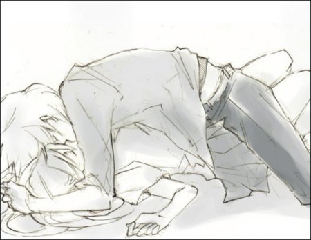 Человек лежит на кровати референс