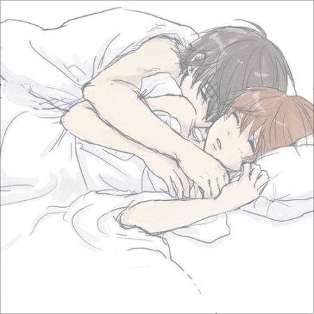 Аниме пара спит