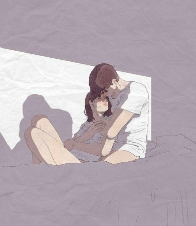 Аниме парочки в кровати