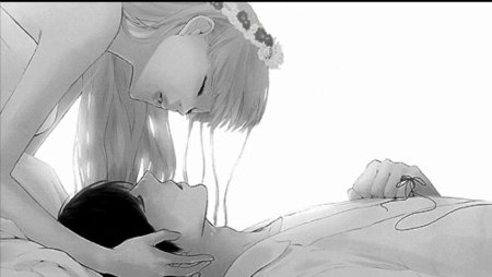 Аниме поцелуй в кровати