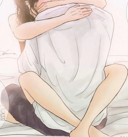 Сидят в обнимку арт