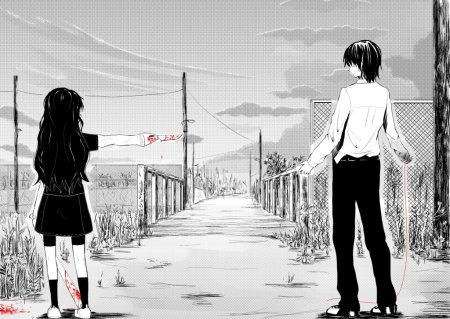 Парень уходит от девушки арт