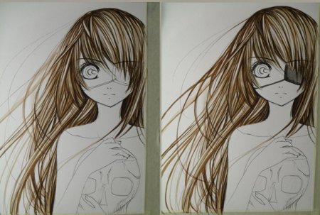 Волосы акварелью аниме