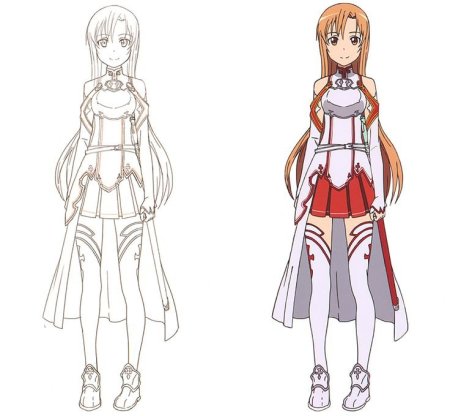 Асуна в полный рост в хорошем качестве