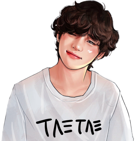 Нарисовать БТС аниме техён Ким