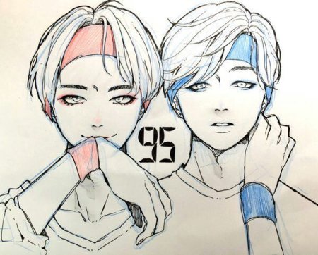 Аниме БТС для срисовки