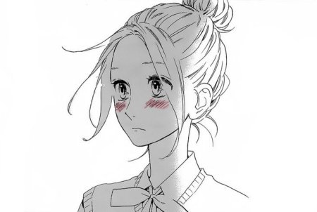 Аниме девушка с пучком
