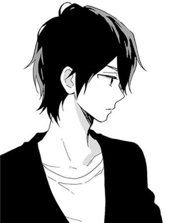 Аниме парень в профиль