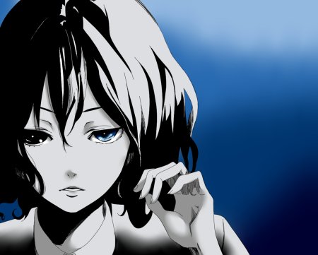 Аниме девушка с каре