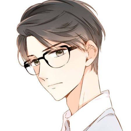 Аниме парень в очках