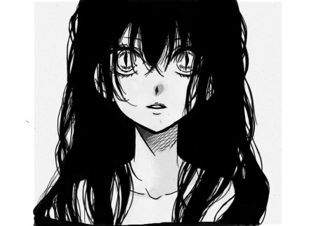 Аниме девушка черно белая