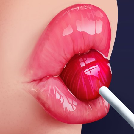 Губы с леденцом