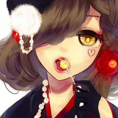 Аниме девушка с Чупа чупсом