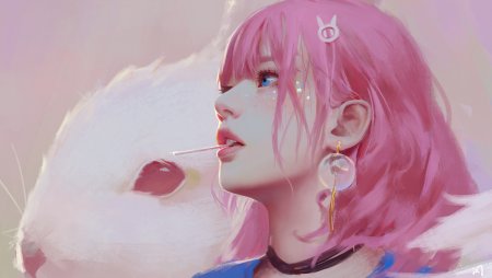 Розовый арт