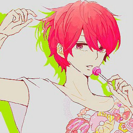 Аниме парень с розовыми волосами