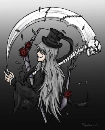 Гробовщик тёмный дворецкий с косой