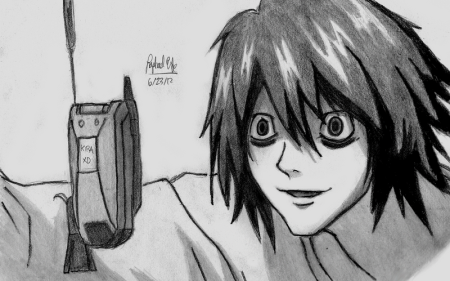 Кира тетрадь смерти для срисовки