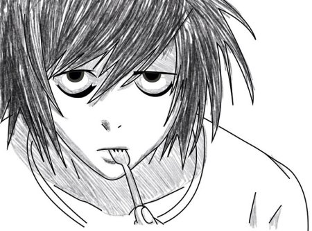 Рюк тетрадь смерти разукрашка