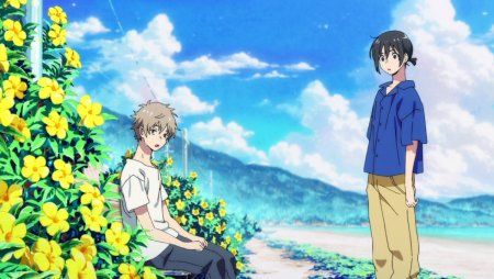 Мио из аниме незнакомец на берегу моря