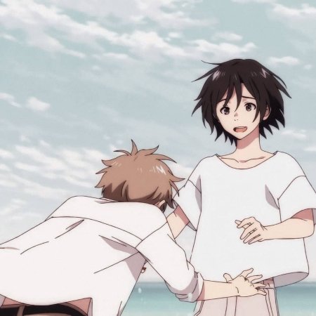 Незнакомец на берегу моря аниме