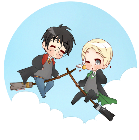 Чиби Гарри Поттер и Драко Малфой