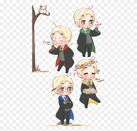 Чиби Гарри Поттер и Драко Малфой