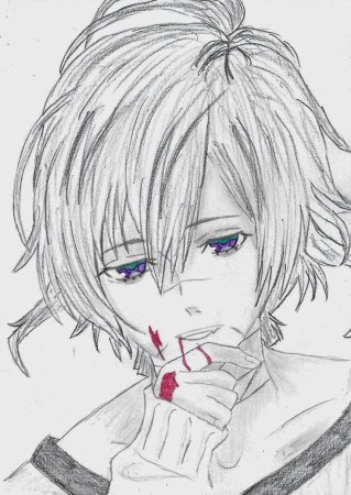 Азуса Муками карандашом