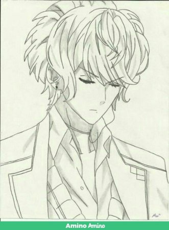 Шу Сакамаки карандашом