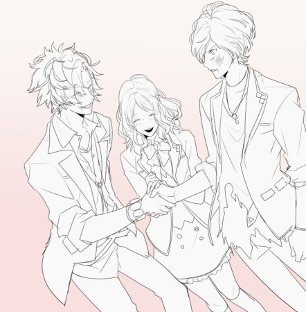 Субару Сакамаки черно белый