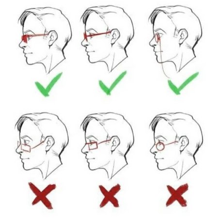 Очки сбоку референс
