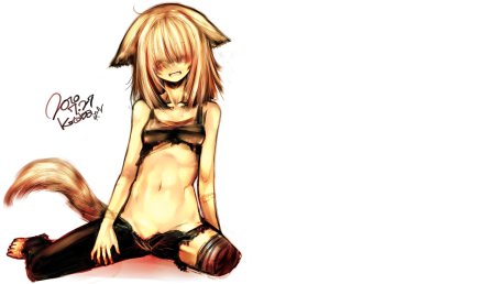 Аниме девушки с ушками и хвостиком