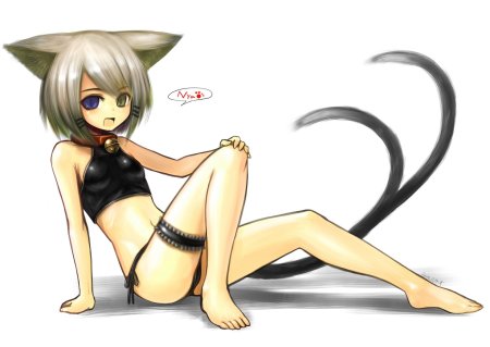 Аниме девушка в ошейнике