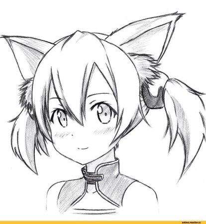 Аниме девушки с ушками карандашом