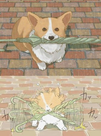 Корги арт милый
