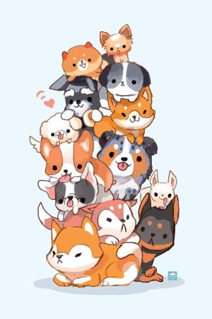 Милые мультяшные собаки