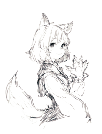 Аниме девушки животные