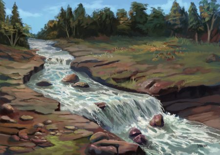 Нарисовать реку