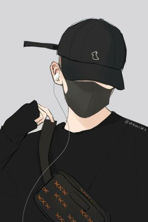 Парень в кепке арт